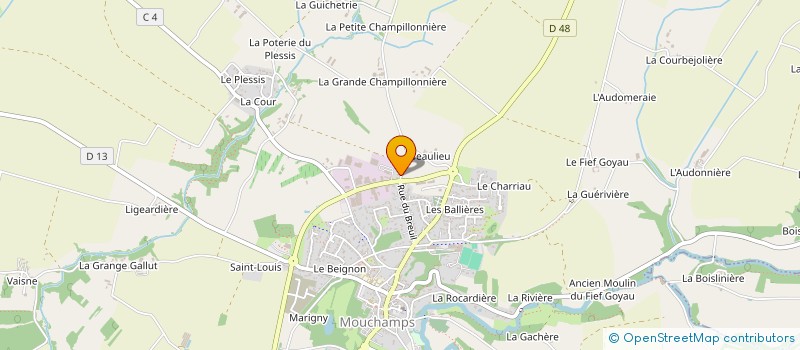 localisation de l'entreprise C M GOBIN à MOUCHAMPS