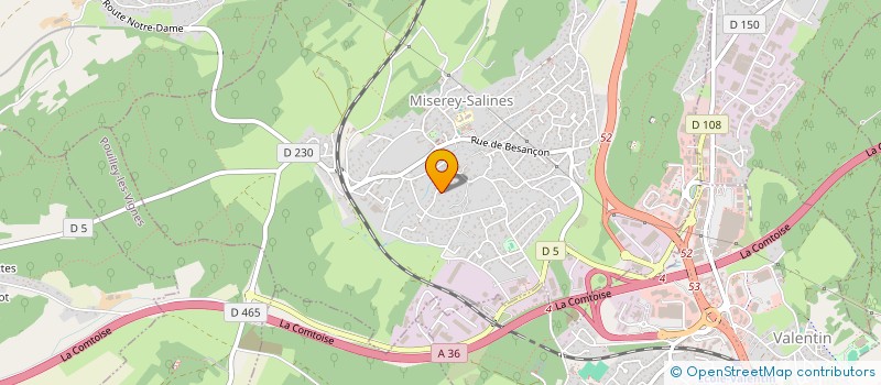 localisation de l'entreprise C.M.I. CESARIA MANAGEMENT & INVESTISSEMENT  MISEREY-SALINES