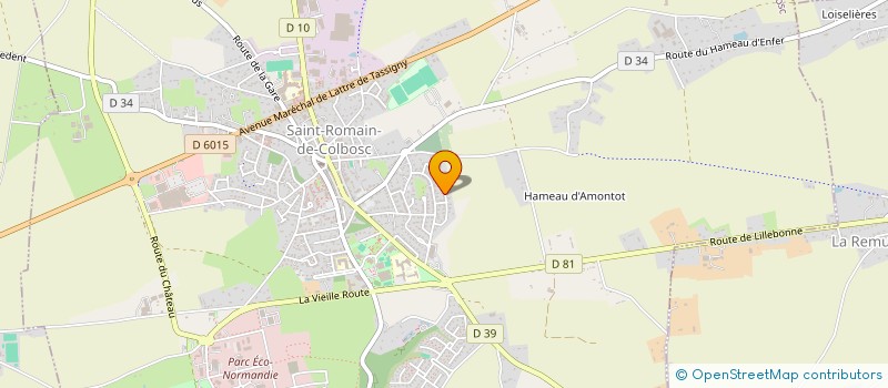 localisation de l'entreprise C.M.L.F.  SAINT-ROMAIN-DE-COLBOSC