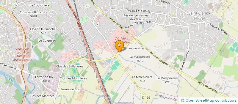 localisation de l'entreprise C.M.M. à SAINT-JEAN-LE-BLANC