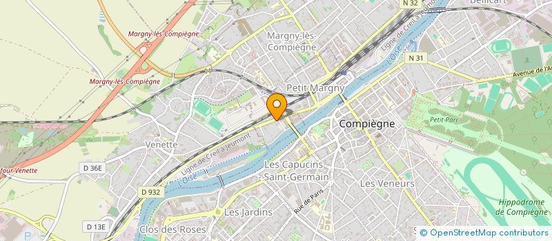 localisation de l'entreprise C.M.N à MARGNY-LES-COMPIEGNE