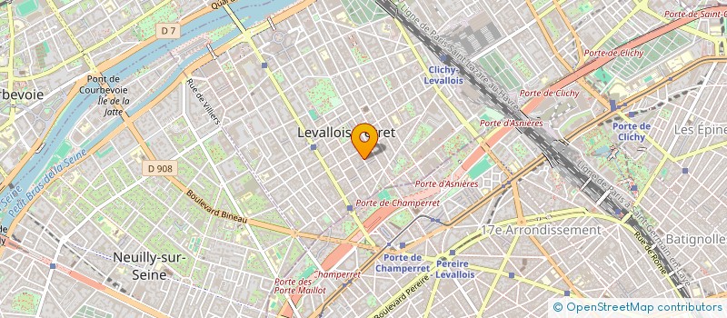 localisation de l'entreprise C.M. OPTIQUE à LEVALLOIS-PERRET