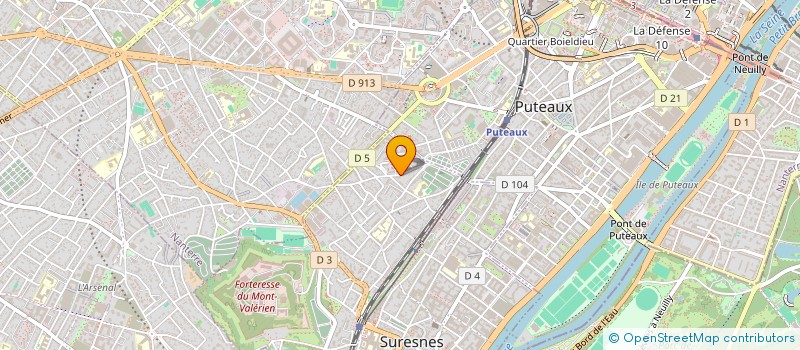 localisation de l'entreprise C & M PROD à SURESNES