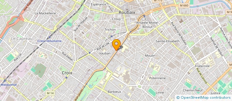 localisation de l'entreprise C.M SERVICES  ROUBAIX