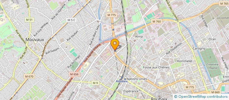 localisation de l'entreprise C.M.T à ROUBAIX