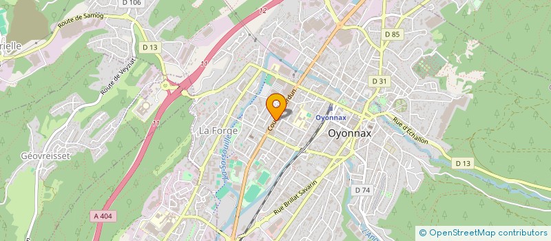 localisation de l'entreprise C M V  OYONNAX