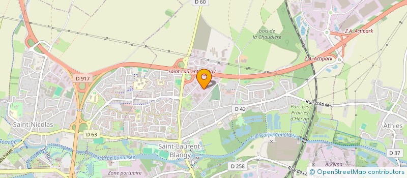 localisation de l'entreprise C. MACRON  SAINT-LAURENT-BLANGY