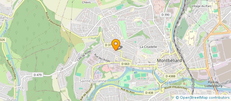 localisation de l'entreprise C.N.H.  MONTBELIARD