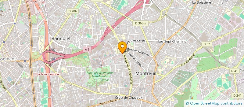 localisation de l'entreprise C.N.L SECTION LOCALE DE MONTREUIL  MONTREUIL