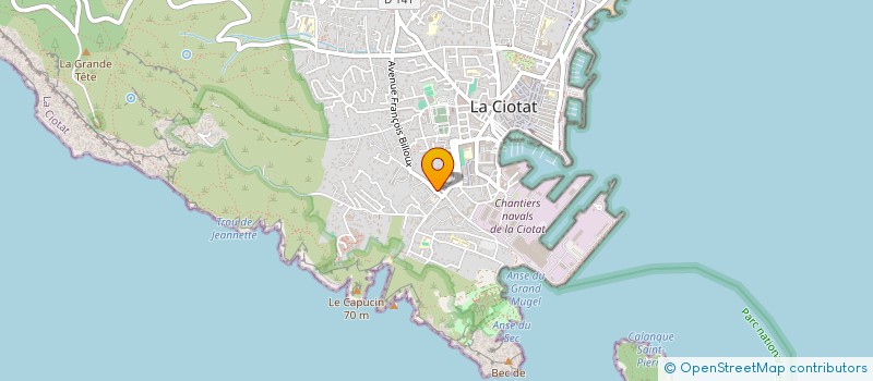 localisation de l'entreprise C.N.V.  LA CIOTAT