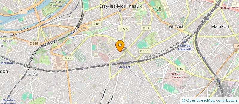 localisation de l'entreprise C+O à ISSY-LES-MOULINEAUX