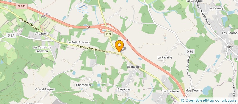 localisation de l'entreprise C.O.B. GUERINDOUX  VEYRAC