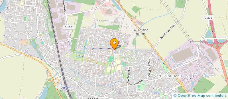 localisation de l'entreprise C O C V CLUB OTARIE CESSON VER à VERT-SAINT-DENIS