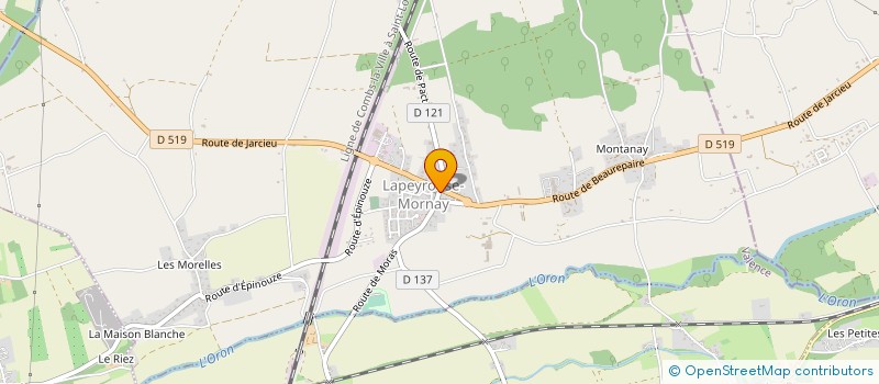 localisation de l'entreprise C&O HOTEL CAFE RESTAURANT  LAPEYROUSE-MORNAY