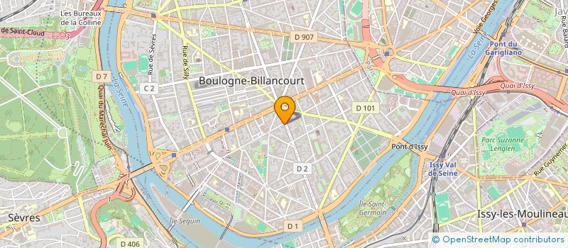 localisation de l'entreprise C&O PROJECTS à BOULOGNE-BILLANCOURT