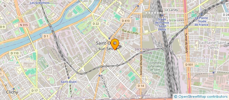 localisation de l'entreprise C.O.R.A. à SAINT-OUEN-SUR-SEINE
