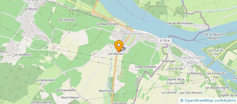 localisation de l'entreprise C.O.S.S.E.B à MONTSOREAU
