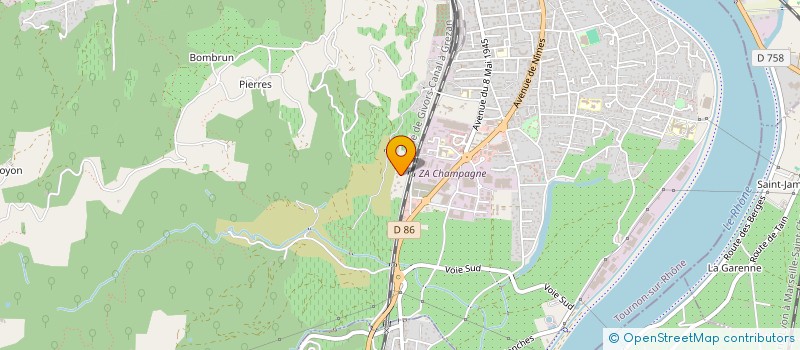 localisation de l'entreprise C.O.S.T.E. à TOURNON-SUR-RHONE