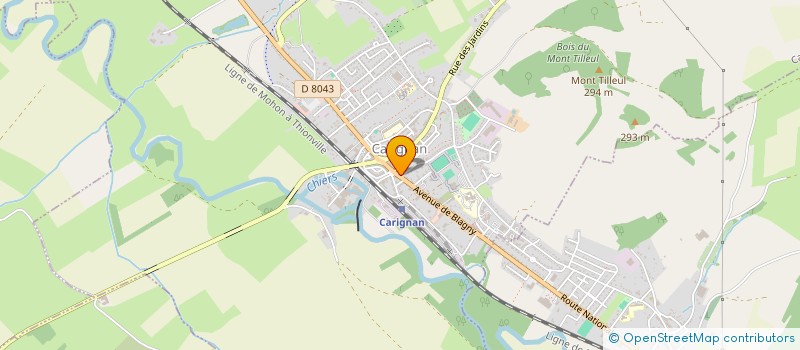 localisation de l'entreprise C O YVOIS HANDBALL  CARIGNAN