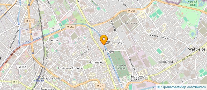 localisation de l'entreprise C.P.2.N.  ROUBAIX