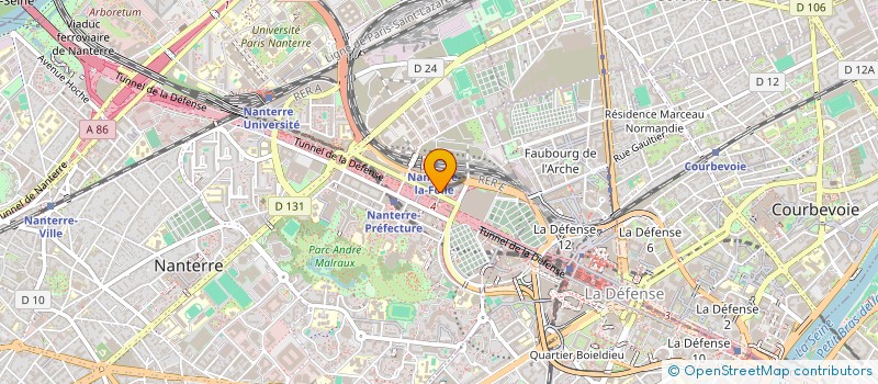 localisation de l'entreprise C.P. DE MEILLARD  NANTERRE