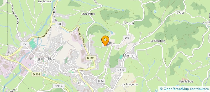 localisation de l'entreprise C.P.F.  THIZY-LES-BOURGS