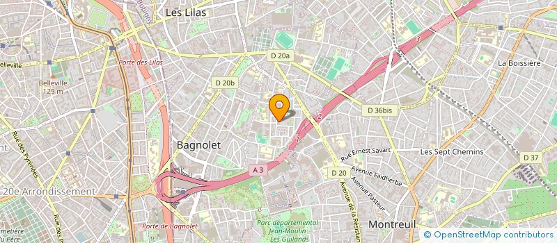 localisation de l'entreprise C P H à BAGNOLET