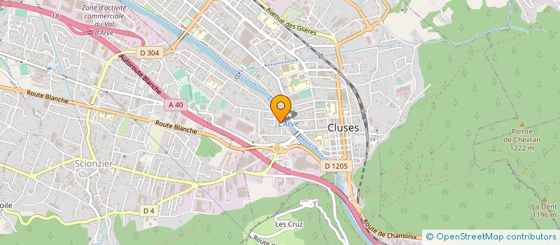 localisation de l'entreprise C.P.I.  CLUSES