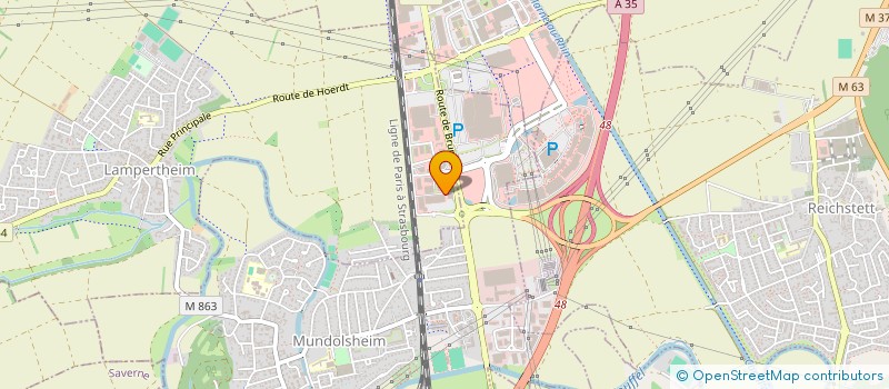 localisation de l'entreprise C.P.L.  LAMPERTHEIM