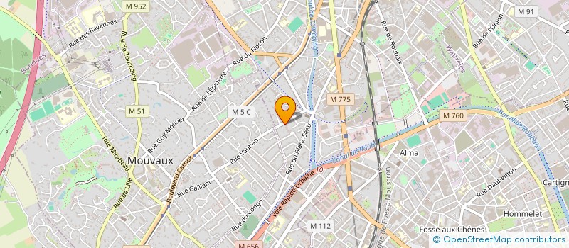 localisation de l'entreprise C P M  TOURCOING