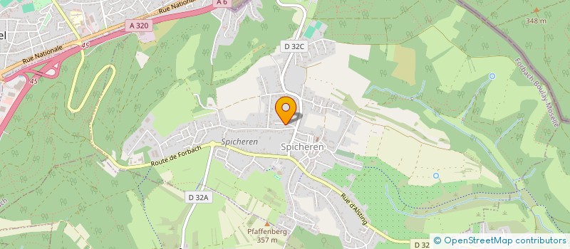 localisation de l'entreprise C.P.N.  LES FAUCONS  SPICHEREN