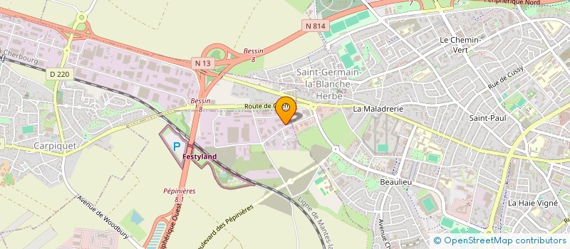 localisation de l'entreprise C.P. PEINTURE  BRETTEVILLE-SUR-ODON