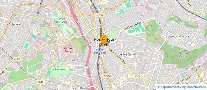 localisation de l'entreprise C.P STYLEE COIFFURE ET BEAUTE à ROSNY-SOUS-BOIS