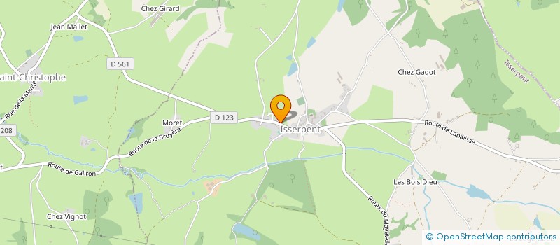 localisation de l'entreprise C PARENTS ELEVES E P CANTINE  ST-CHRISTOPHE-EN-BOURBONNAIS