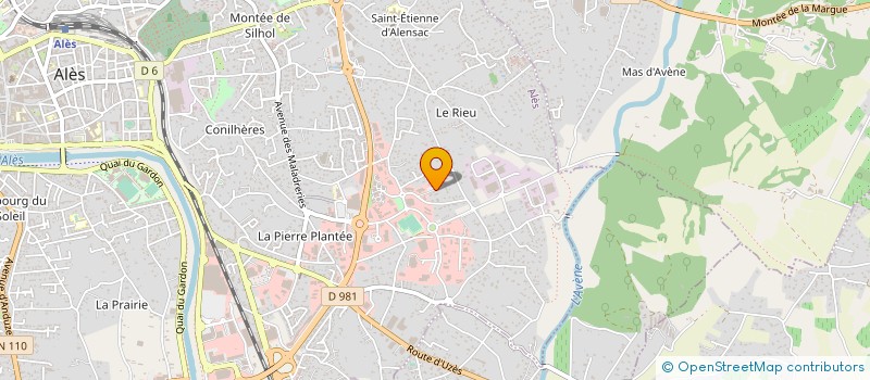 localisation de l'entreprise C.R.A. BATIMENT à ALES