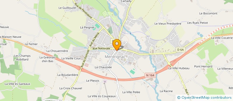 localisation de l'entreprise C.R.B.A à MERDRIGNAC