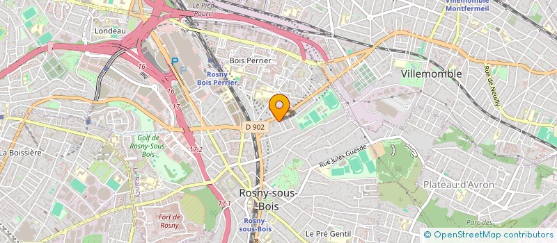 localisation de l'entreprise C.R.B. ENTREPRISE à ROSNY-SOUS-BOIS