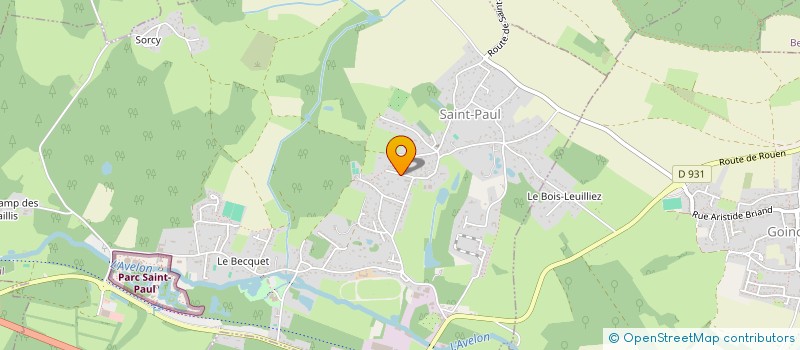 localisation de l'entreprise C.R.C.I. COUVERTURE RENOVATION  SAINT-AUBIN-EN-BRAY