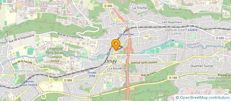 localisation de l'entreprise C.R.E.A. CONSEILS ET TRAVAUX à ORSAY