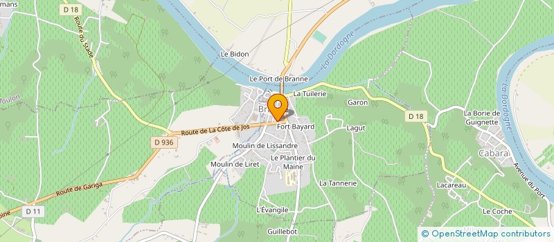 localisation de l'entreprise C.R.E.G. NICOINE-CHADOURNE  BRANNE