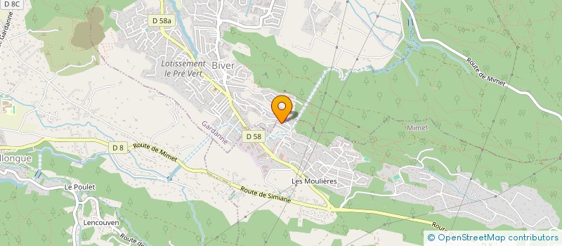 localisation de l'entreprise C.R.E. PISCINES  MIMET