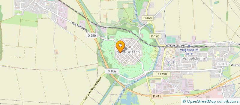 localisation de l'entreprise C.R.F. VAUBAN à NEUF-BRISACH