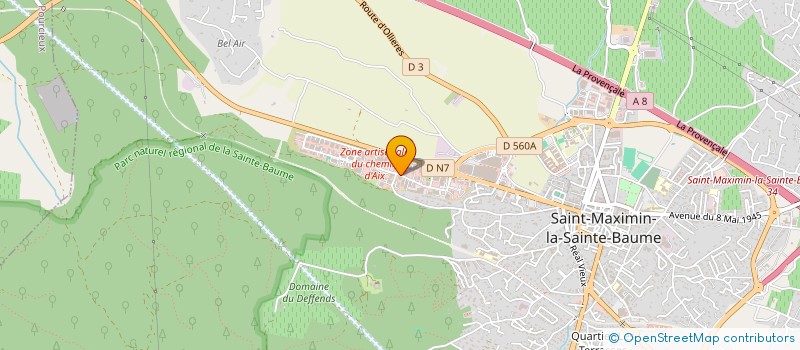 localisation de l'entreprise C.R.I CONCEPT-REALISATION-ENGINEERING à SAINT-MAXIMIN-LA-SAINTE-BAUME