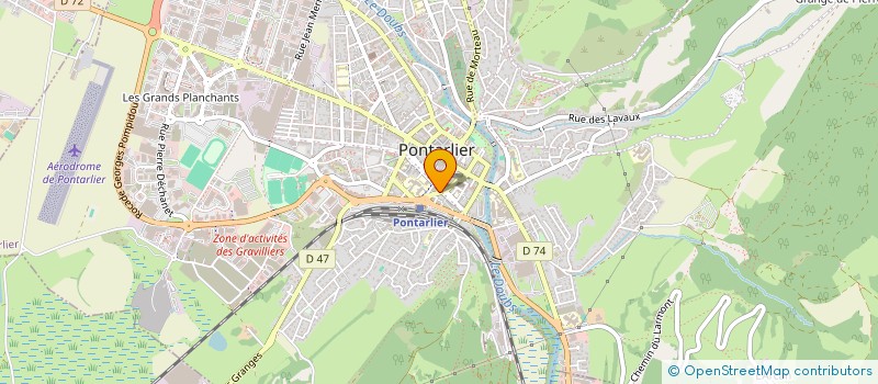 localisation de l'entreprise C.R.I.E.B.  PONTARLIER