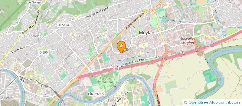 localisation de l'entreprise C.R.M.G.  MEYLAN