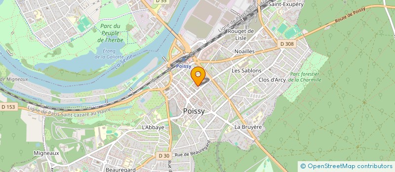 localisation de l'entreprise C.S.A.  POISSY