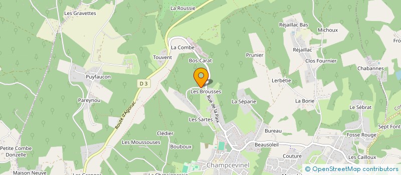 localisation de l'entreprise C.S.C  CHAMPCEVINEL