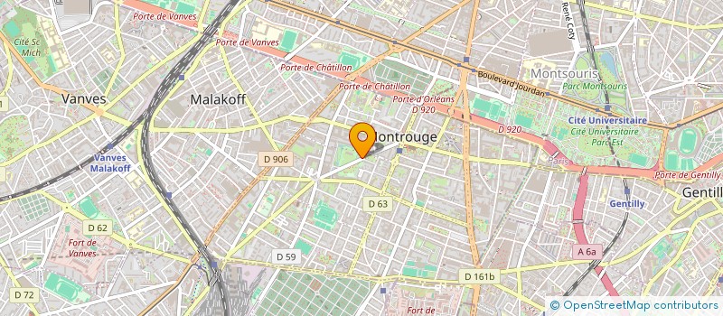 localisation de l'entreprise C.S.C.A.C.L. SA SPORT (CA SPORT) à MONTROUGE