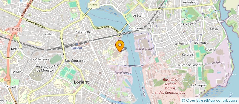 localisation de l'entreprise C.S.E. NAVAL GROUP LORIENT à LORIENT