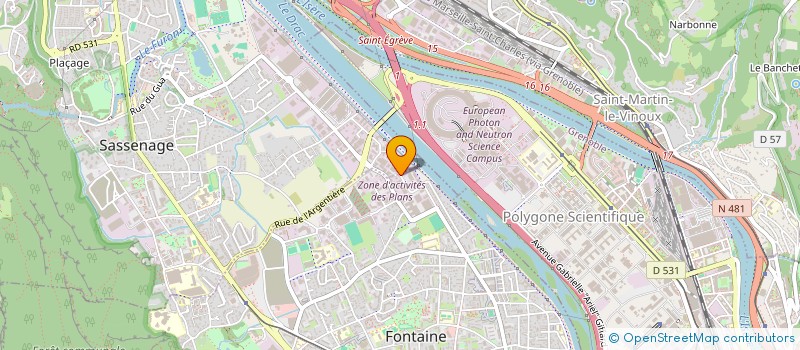 localisation de l'entreprise C.S.P MEDICAL  SASSENAGE